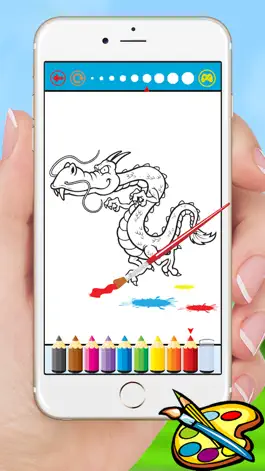 Game screenshot Dragon Dinosaur Coloring Book - Drawing for kids free games apk