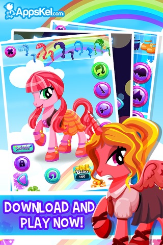 Little Princess Pony Descendants – Pets Dress Up Games for Girls Free screenshot 4