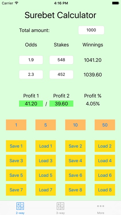 Surebet Calculator Pro screenshot-0