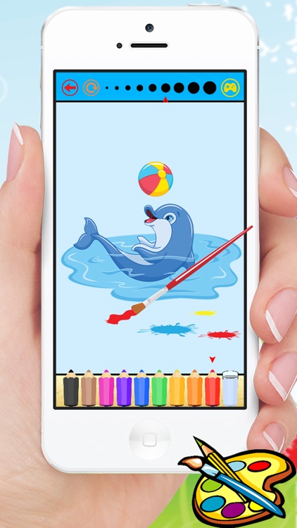 Mermaid & Sea Animal Coloring Book - Drawing for Kids Games screenshot-3