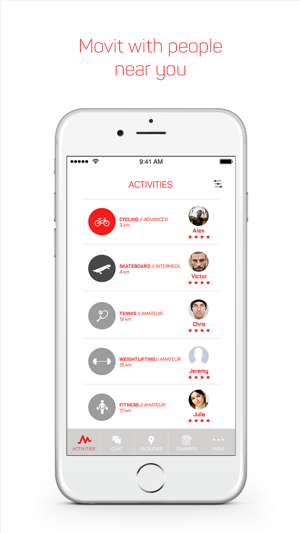 Movit - your fitness friend locator