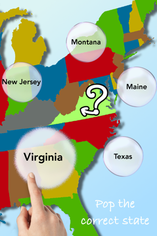 U.S. bubbles lite: US map quiz screenshot 2