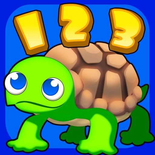 Cute little Turtles loves counting icon