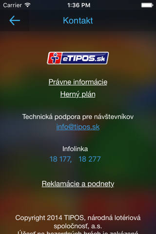 eTIPOS kasino screenshot 4
