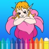 Fantasy elf girl coloring book - Drawing painting for adult