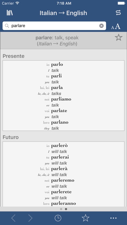 Collins Italian-English Translation Dictionary and Verbs