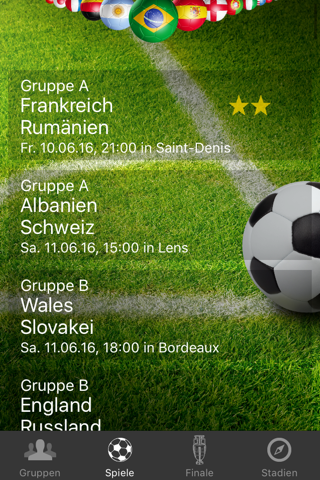 Euro 2016 Spielplan screenshot 3