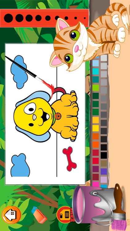 Cute Cat & Dog Coloring Book - All In 1 Animals Draw, Paint And Color Games HD For Good Kid screenshot-3