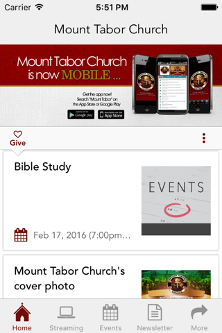 Mount Tabor Church screenshot 2