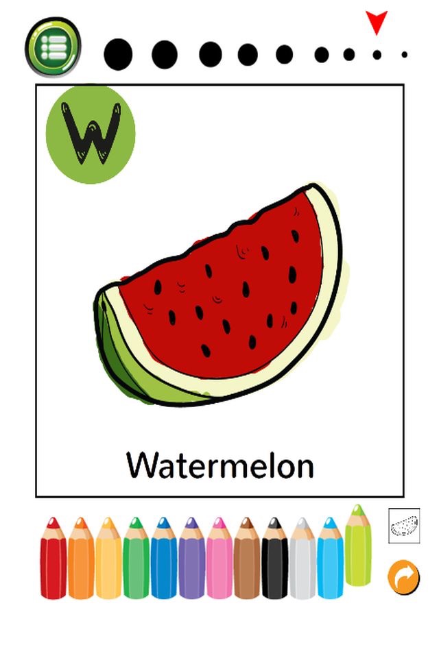 ABC Fruits And Vegetables Coloring Book: Learning English Vocabulary Free For Toddlers And Kids! screenshot 2