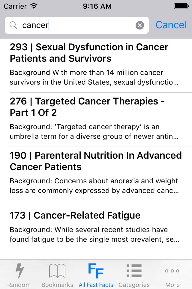 Palliative Care Fast Facts screenshot 2