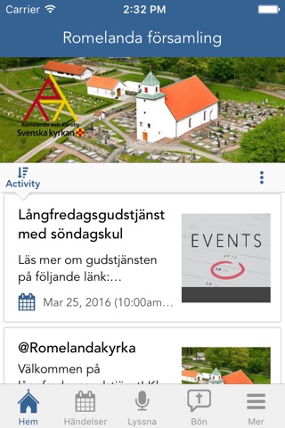 Romelanda församling screenshot 2