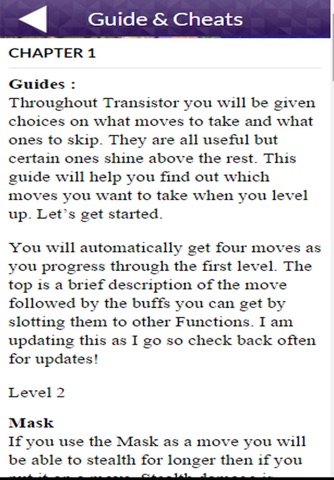 PRO - Transistor Game Version Guide screenshot 2