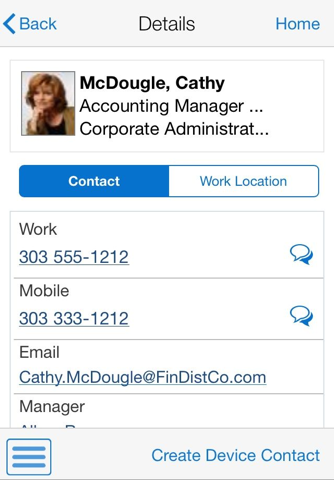 Contact Employee Smartphone for JDE E1 screenshot 2