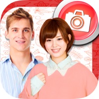 당신의 상상의 소년 또는 가상의 소녀와 사진 - 재미 사진 몽타주는 남자와 여자의 사진을 애타게