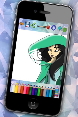 Paint magic ice princesses – coloring book for girls - Premium screenshot 2