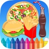 Food Coloring Book For Kids Learn to Painting and Drawing For Colorful Free