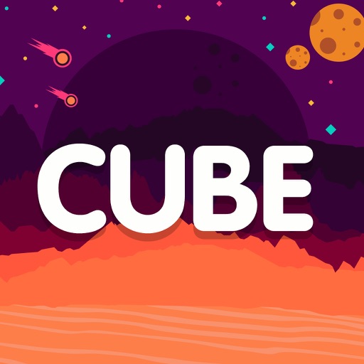Bouncing Switching Color Cube iOS App