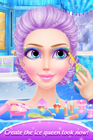 Ice Queen Magic Salon - Royal Family Fun with Girls Spa, Makeup & Princess Makeover Game screenshot 3