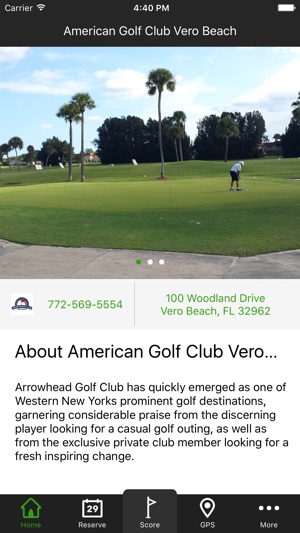 American Golf Club Vero Beach - Scorecar