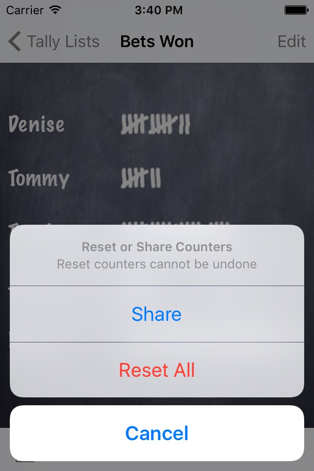 Tally List Lite - counting made easy! screenshot 3