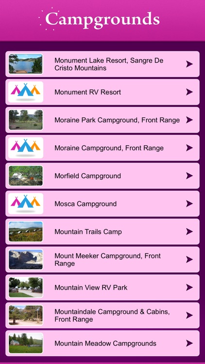 Colorado Campgrounds and RV Parks