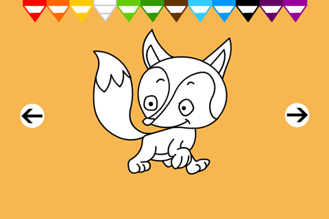 儿童动物涂色(儿童游戏免费3岁,4岁,5岁,6岁):儿童画画动物游戏 screenshot 2