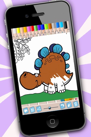Kids paint and color animals dinosaurs coloring book - Premium screenshot 3