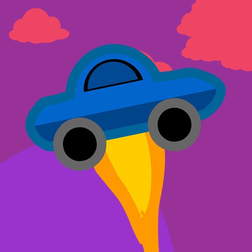 Flying Rocket Car Icon