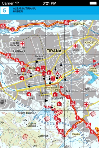 Тирана, Дуррес, Круя. Туристическая карта. screenshot 4
