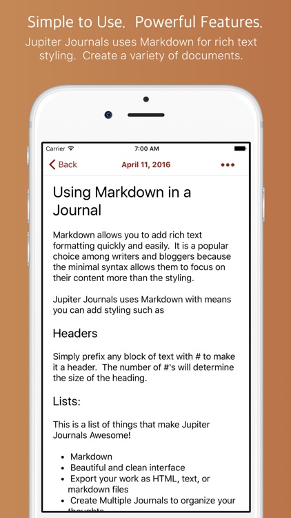 Jupiter Journals - Keep a Personal Journal