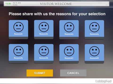 LobbyPad - Smiley Face Customer Feedback screenshot 2