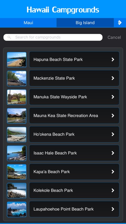 Hawaii Camping