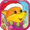 Christmas Coloring Page : Santa with Animal Pet Collection Theme Cute Pretty for Kids