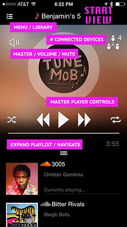 TuneMob Play Music in Sync on Multiple Devices via Bluetooth and WiFi Tune Mob Simple Sharing