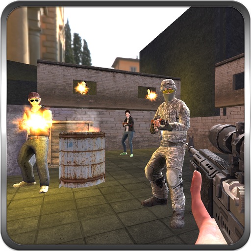 Gun War Game Terrorist Icon