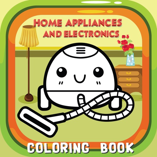 Home Appliances And Electronics Phonics Coloring Book : Free For Toddler And Kids! Icon