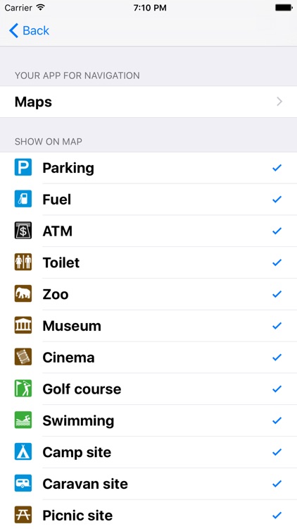 Leisuremap Denmark, Camping, Golf, Swimming, Car parks, and more screenshot-4