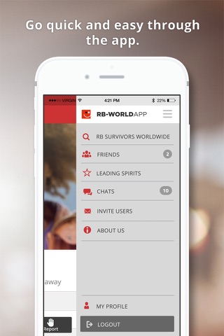 RB-World App - Get in touch with RB-Survivors screenshot 4