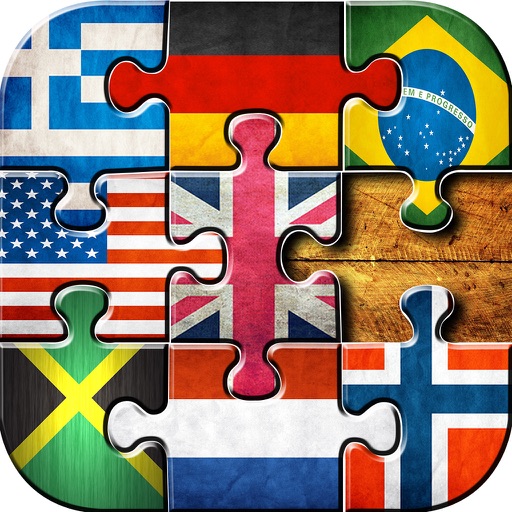 Flag Jigsaw Puzzles for Kids – Best Geography Quiz and Mind Game.s to Train Your Brain Icon