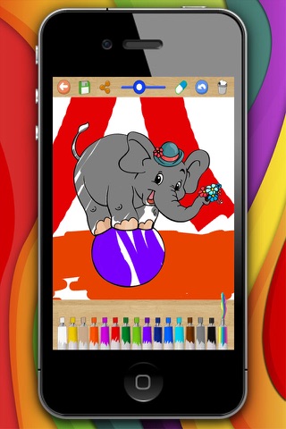 Paint big circus and clowns coloring book - Premium screenshot 3