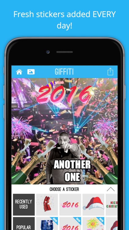 Giffiti - Make GIFs by adding animated stickers and funny GIFs to your photos