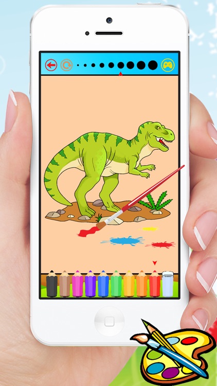 Dinosaur Coloring Book HD - Paint Colorful Dinos for Kids screenshot-3