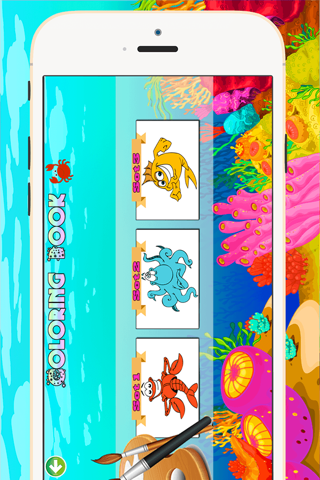 Sea Animals Coloring -  All In 1 Cute Animal Draw Book, Paint And Color Pages Games For Kids screenshot 2
