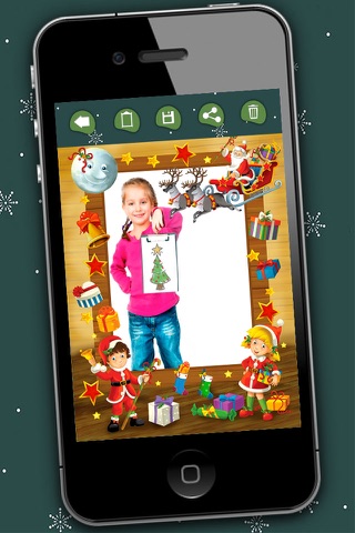 Christmas photo frames  for kids - Photo editor to create xmas cards for children and babies - Premium screenshot 2