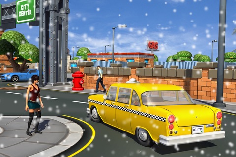 Winter Taxi Parking Simulator - taxi driver games,parking games screenshot 2