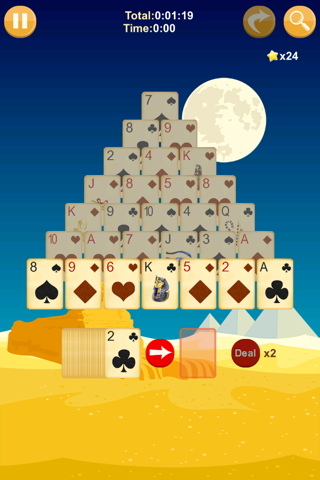 Pyramid Solitaire - A classical card game with new adventure mode screenshot 4