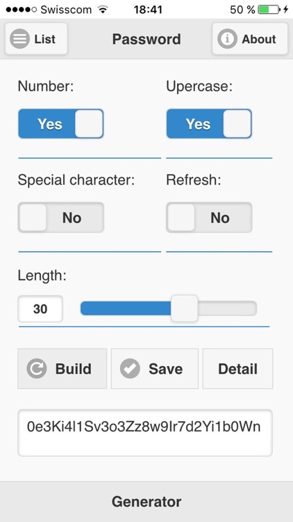 Safeness Password Generator