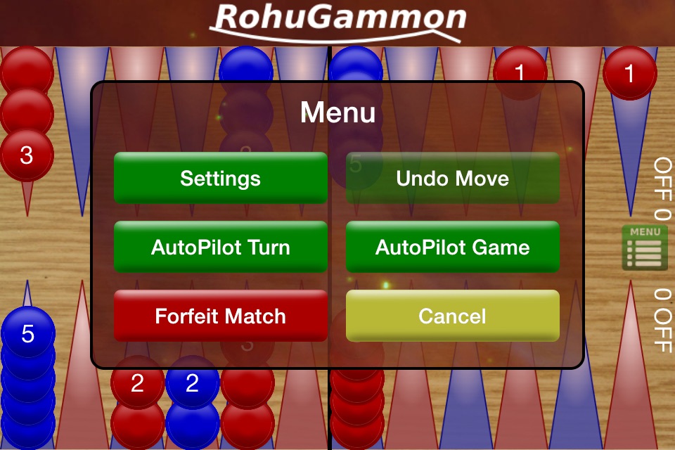 RohuGammon - Classic Backgammon screenshot 3