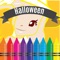 Kids will enjoy coloring their favorite holiday characters and watching for Halloween